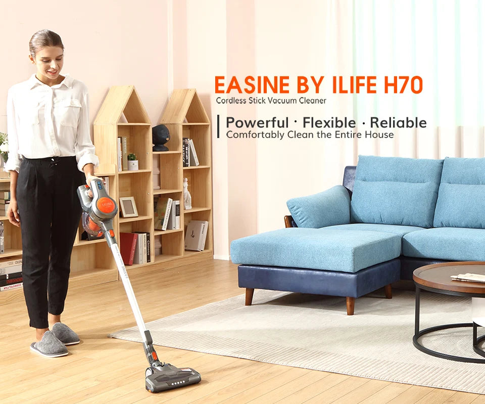 ILIFE H70 EASINE Cordless Wireless Handheld Portable Vacuum Cleaner with 21KPa Suction Power