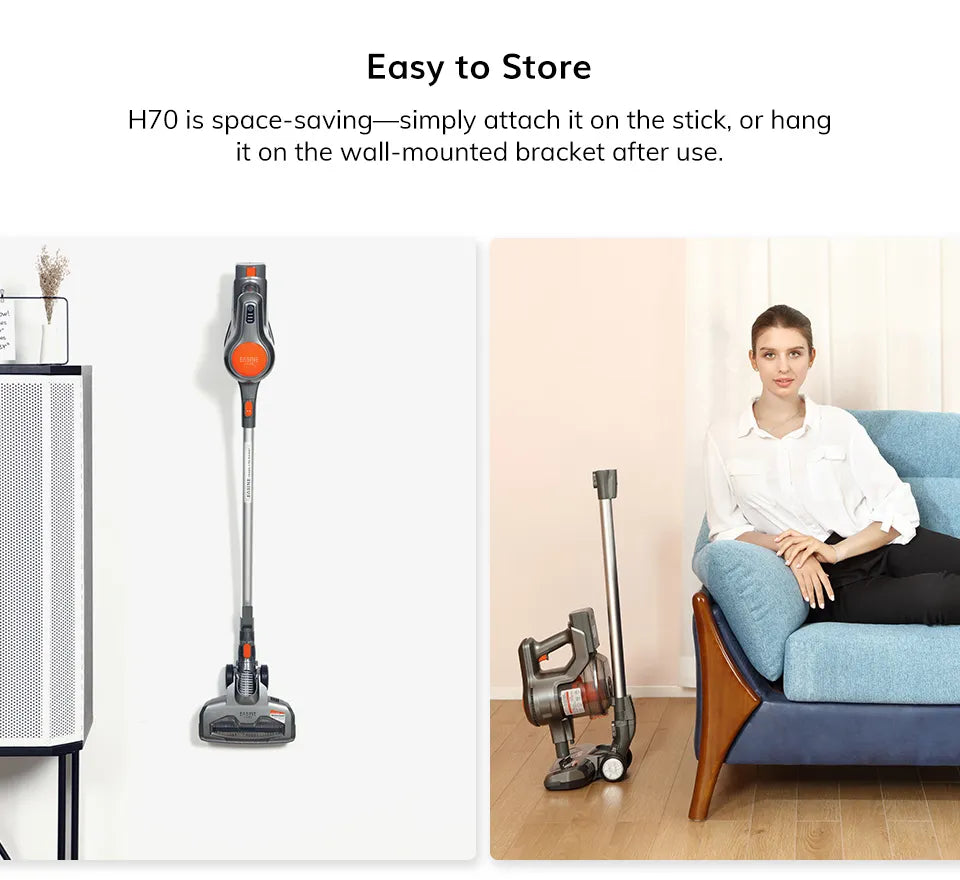 ILIFE H70 EASINE Cordless Wireless Handheld Portable Vacuum Cleaner with 21KPa Suction Power