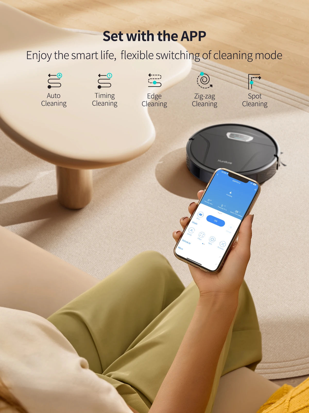 Honiture Robot Vacuum Cleaner G20pro 6000pa 3 in 1 Sweeping and Mop Robot Strong Suction Self-Charging Smart Barrier Robot