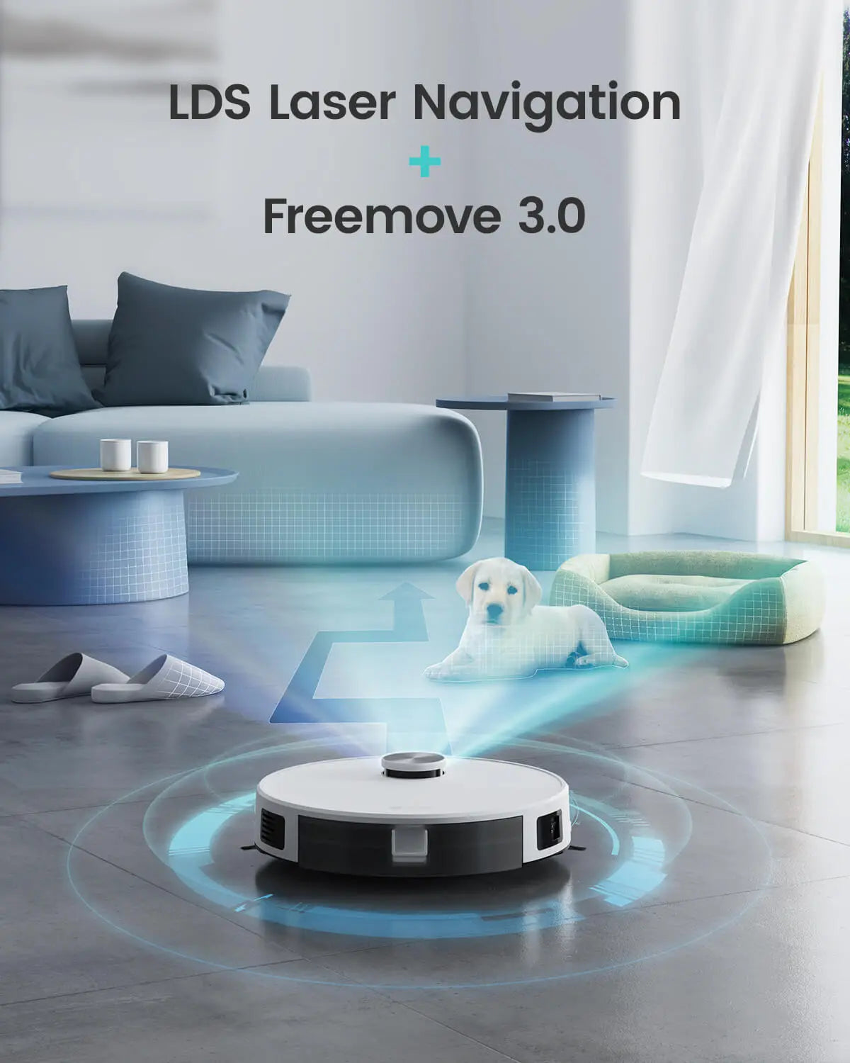 Lefant LDS M1 Robot Vacuum Cleaner Sweep Mop Lidar Navigation Real-time Map No-go Zone Area APP Control for Hard Floors Pet Hair