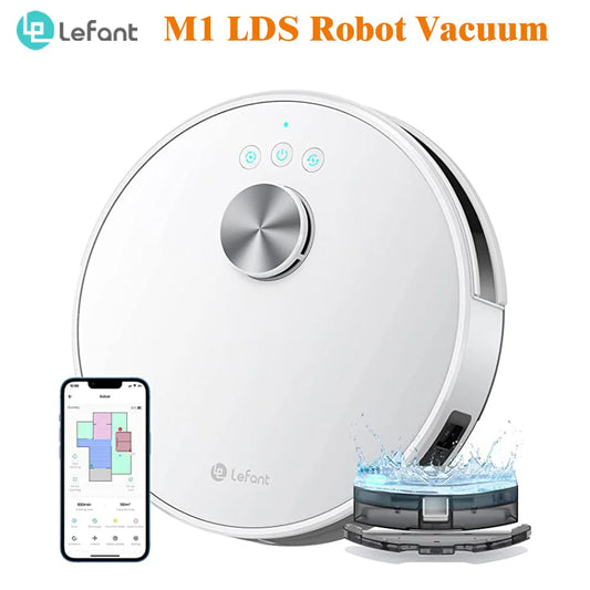 Lefant LDS M1 Robot Vacuum Cleaner Sweep Mop Lidar Navigation Real-time Map No-go Zone Area APP Control for Hard Floors Pet Hair