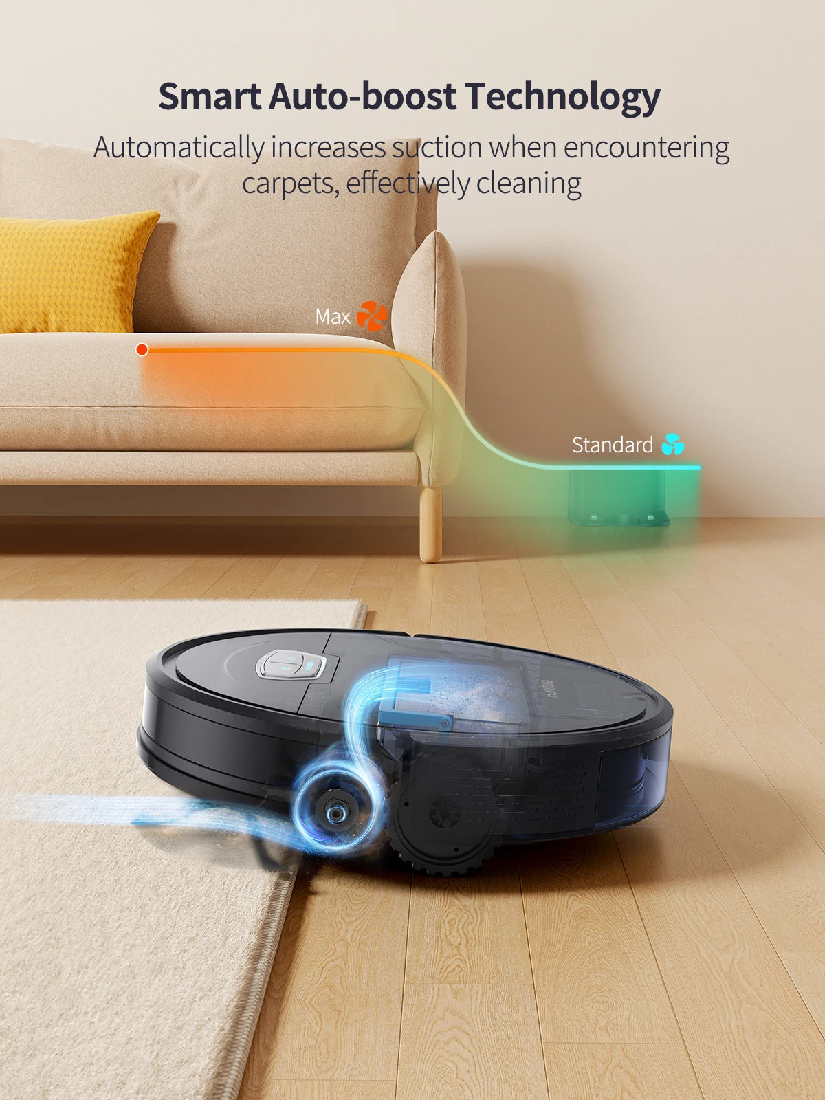 Honiture Robot Vacuum Cleaner G20pro 6000pa 3 in 1 Sweeping and Mop Robot Strong Suction Self-Charging Smart Barrier Robot