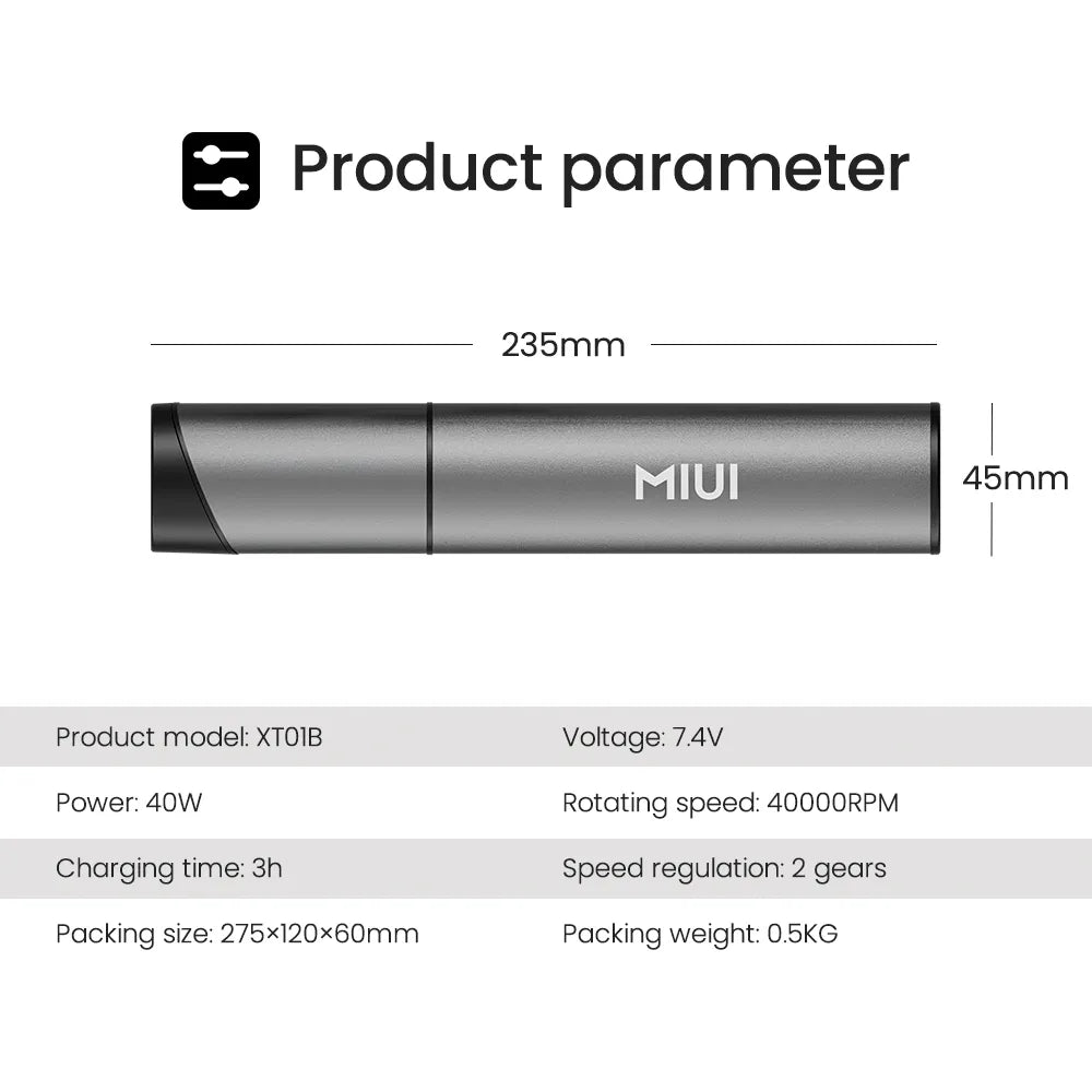 MIUI Mini Cordless and Handheld Portable Vacuum Cleaner with Rotatable Nozzle & 9000pa Suction