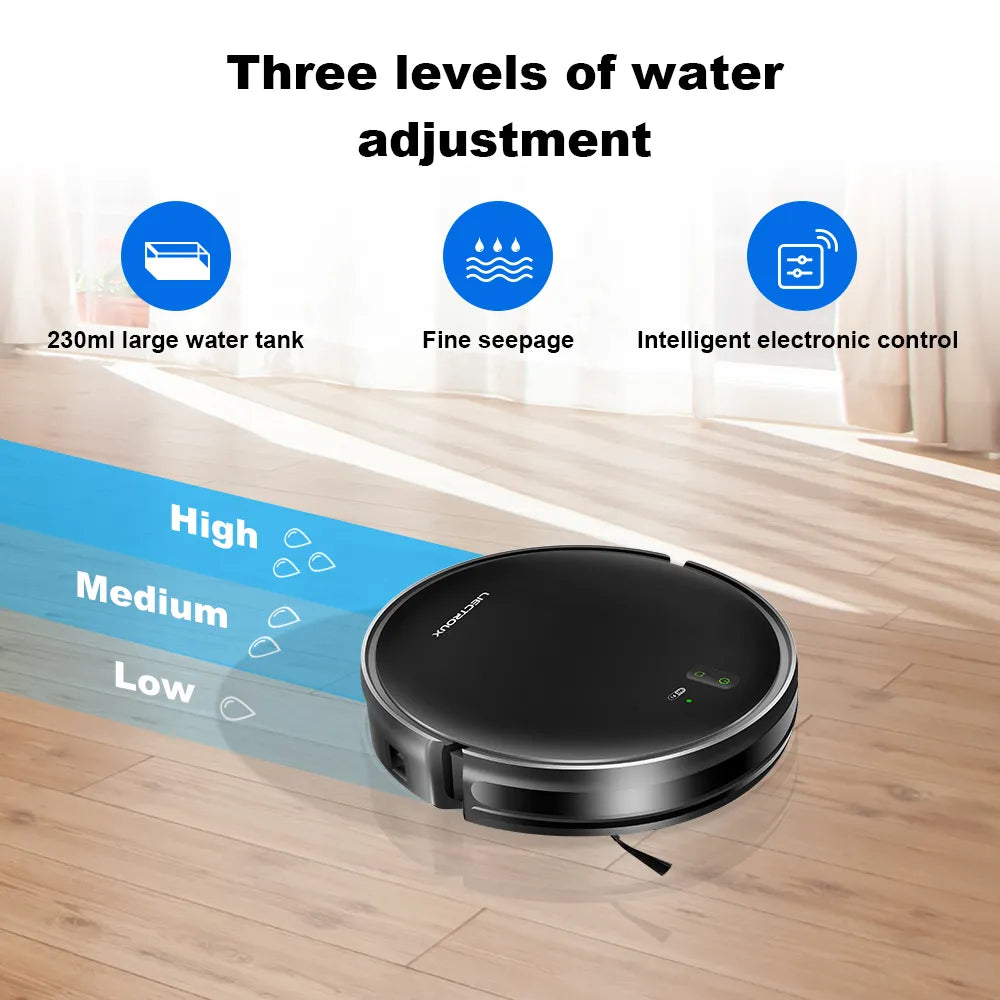 LIECTROUX L200 Robot Vacuum Cleaner & Wet Mop Combo,Smart Mapping,WiFi App,4KPa,Brushless Motor,Ideal for Pet Hair,Carpet,Floor