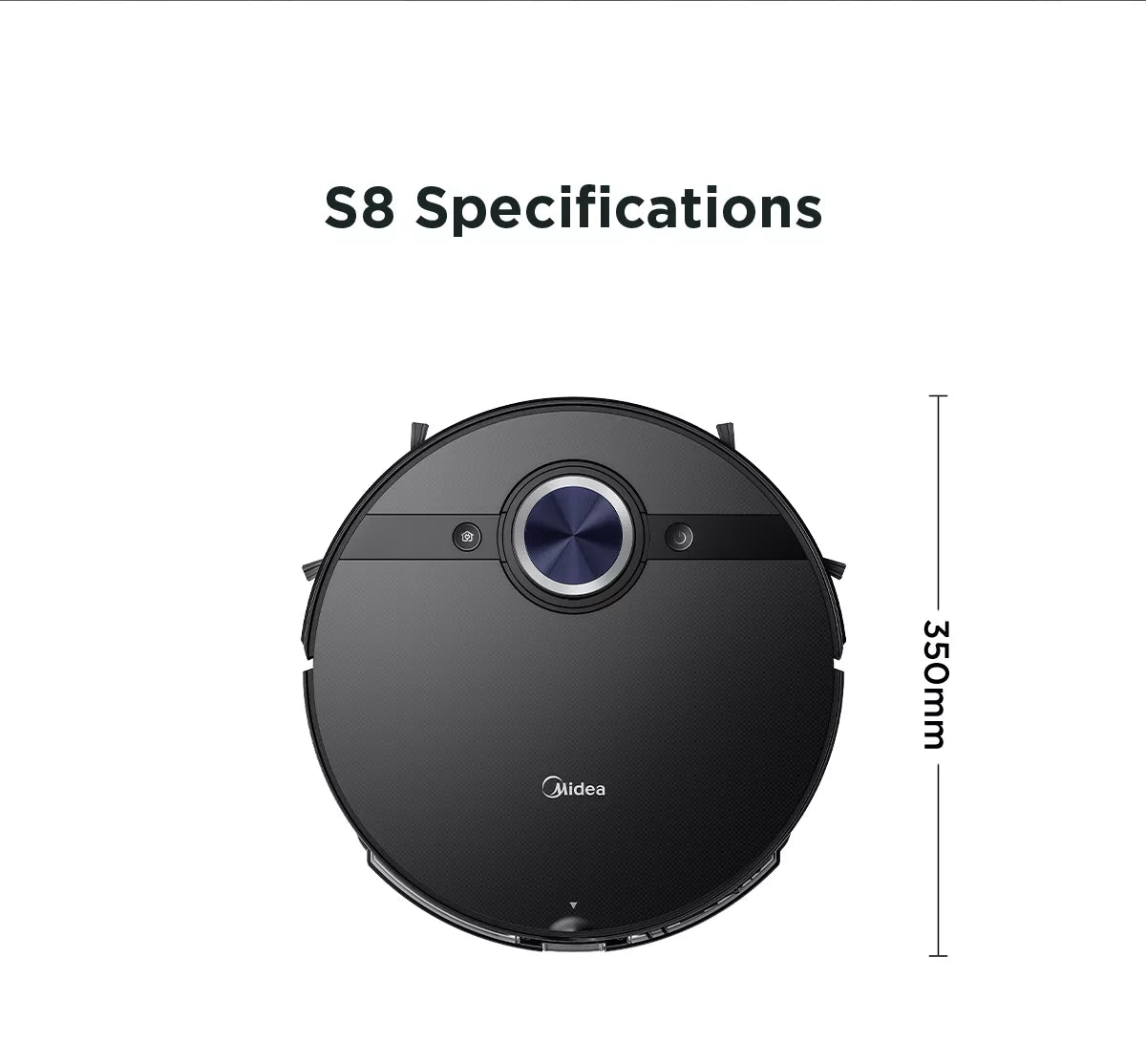 Midea S8+ Robot Vacuum Cleaner for Home Electrolysis Disinfection Vibration Mopping Smart Vacuum Cleaner Dust Collect Station