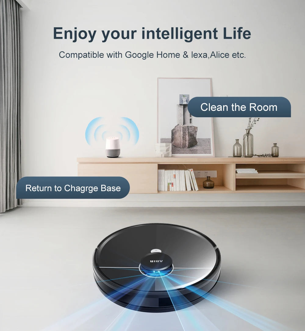 ABIR R30 Robot Vacuum Cleaner with Auto-empty Dock & 6500PA Suction