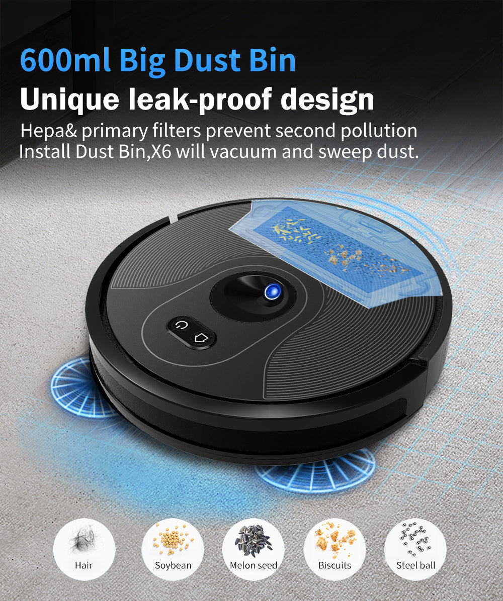 ABIR X6 Robot Vacuum Cleaner with Advanced Triple Visual Navigation