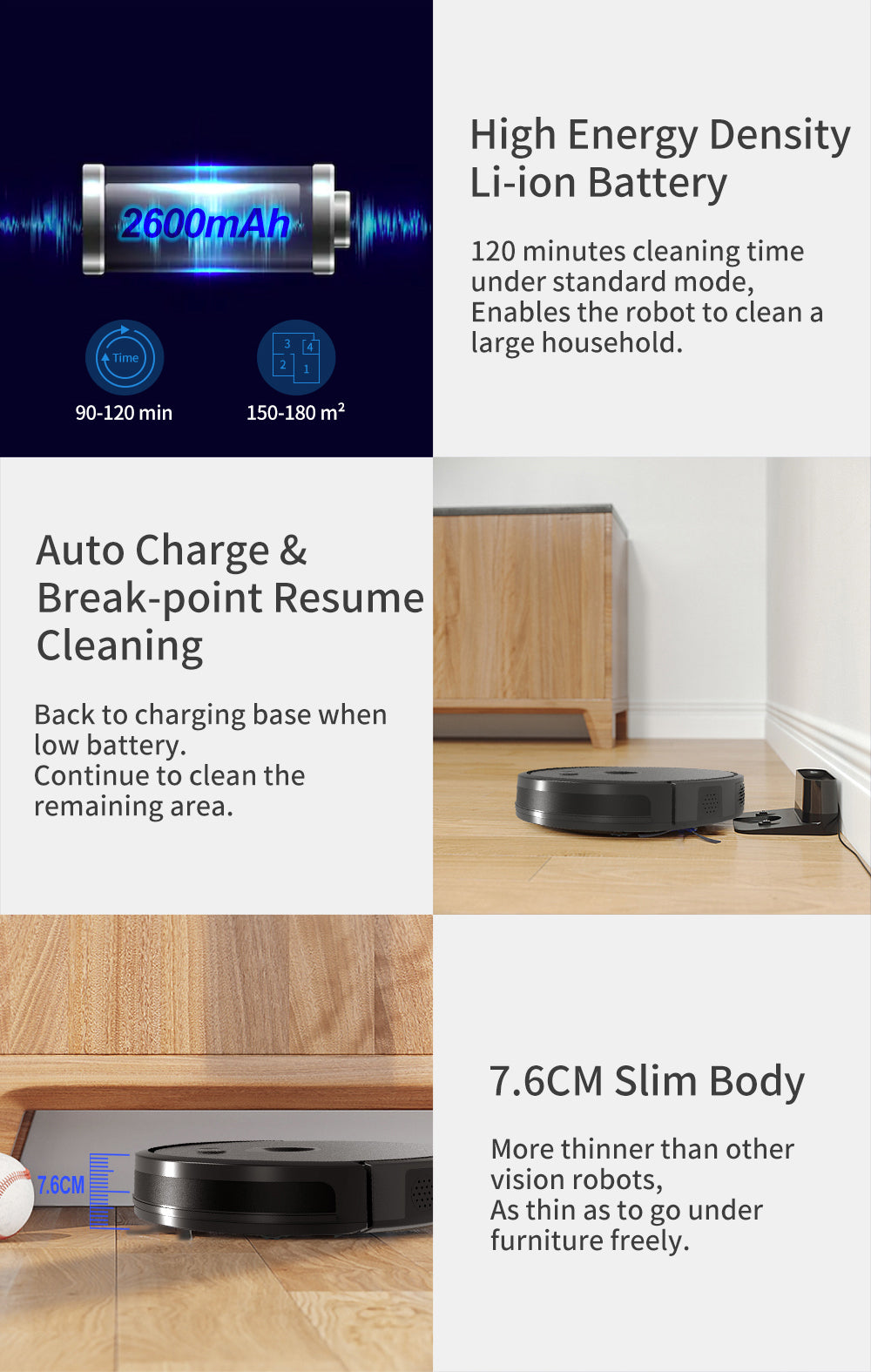 ABIR X6 Robot Vacuum Cleaner with Advanced Triple Visual Navigation