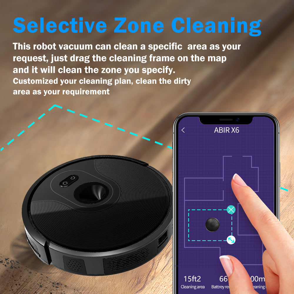 ABIR X6 Robot Vacuum Cleaner with Advanced Triple Visual Navigation