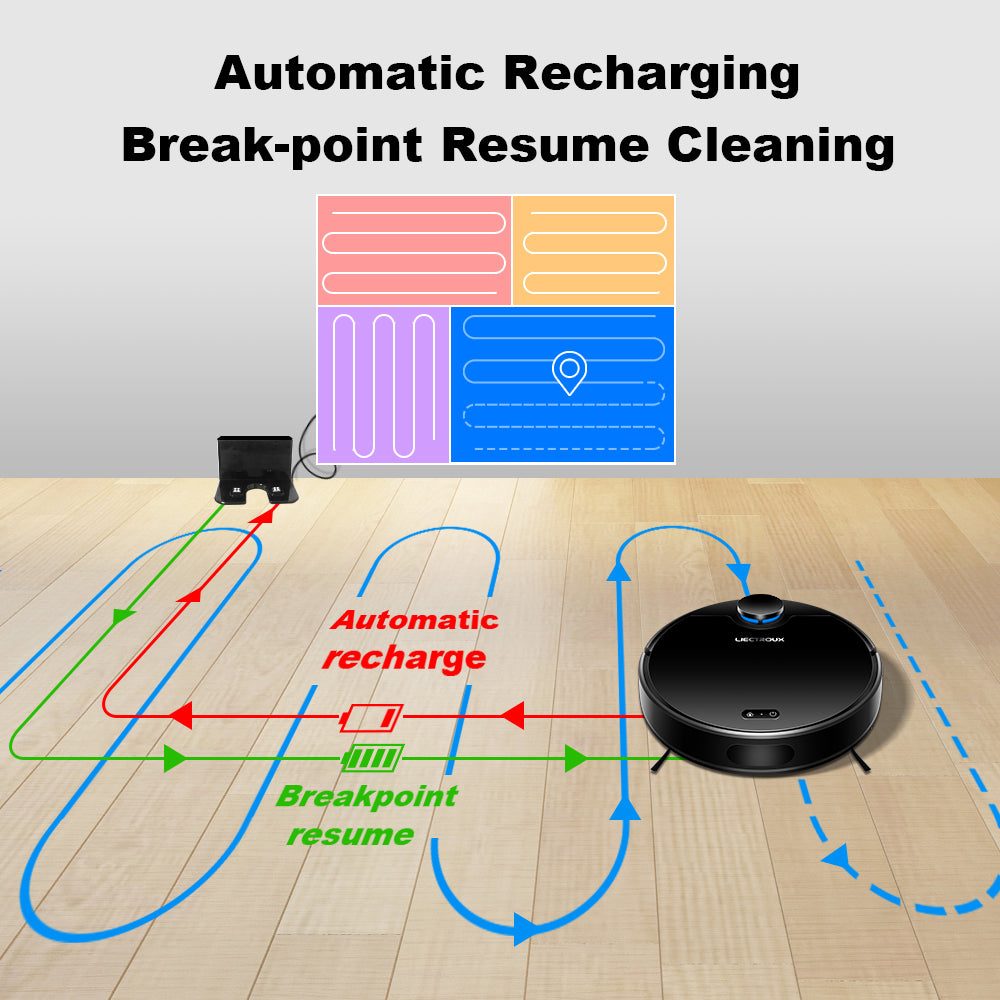 Liectroux ZK901 Robot Vacuum Cleaner with Lidar Navigation & Dual Functions