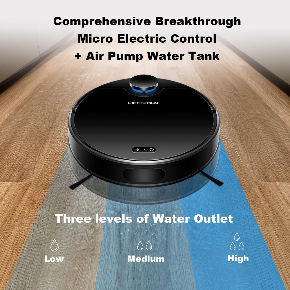 Liectroux ZK901 Robot Vacuum Cleaner with Lidar Navigation & Dual Functions