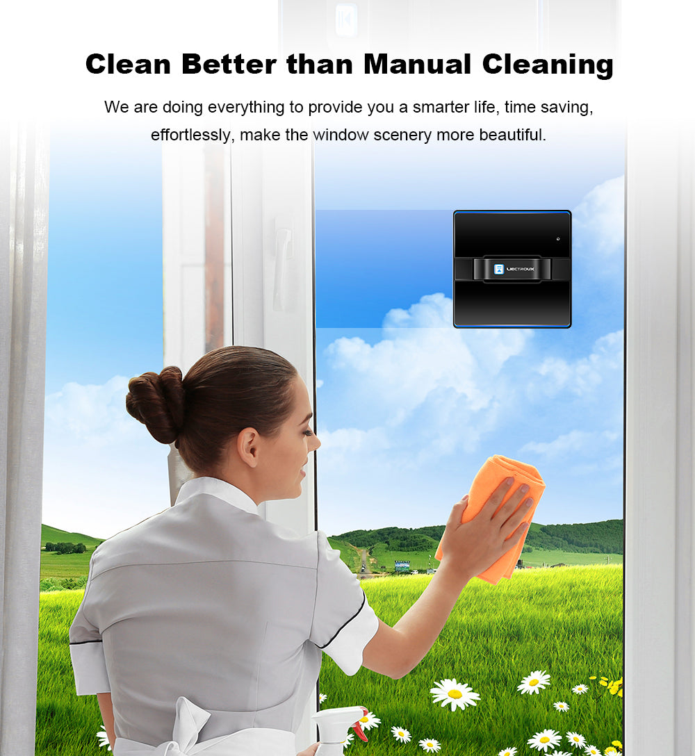 Liectroux WS1080 Smart Window Cleaning Robot with AI & App Controls