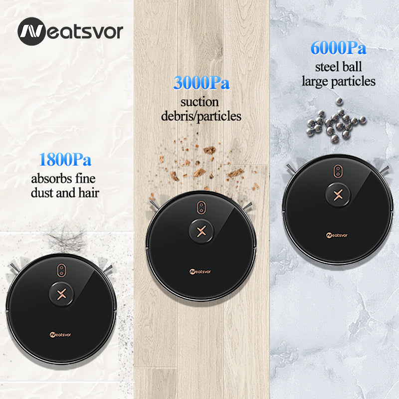 NEATSVOR X600 Pro Robot Vacuum Cleaner with LDS Navigation & 6000pa