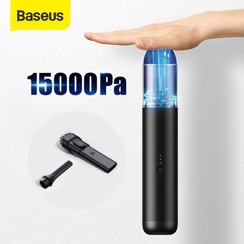 Baseus Cordless and Portable Car Vacuum Cleaner inc Powerful 15000PA Suction