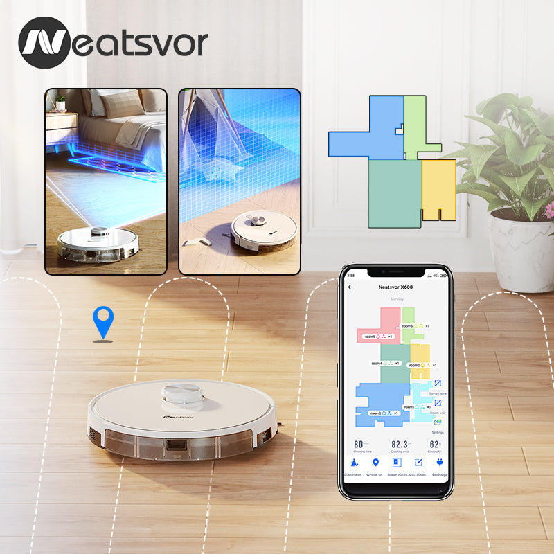 NEATSVOR S600 Robot Vacuum Cleaner with 3 in 1 Functions