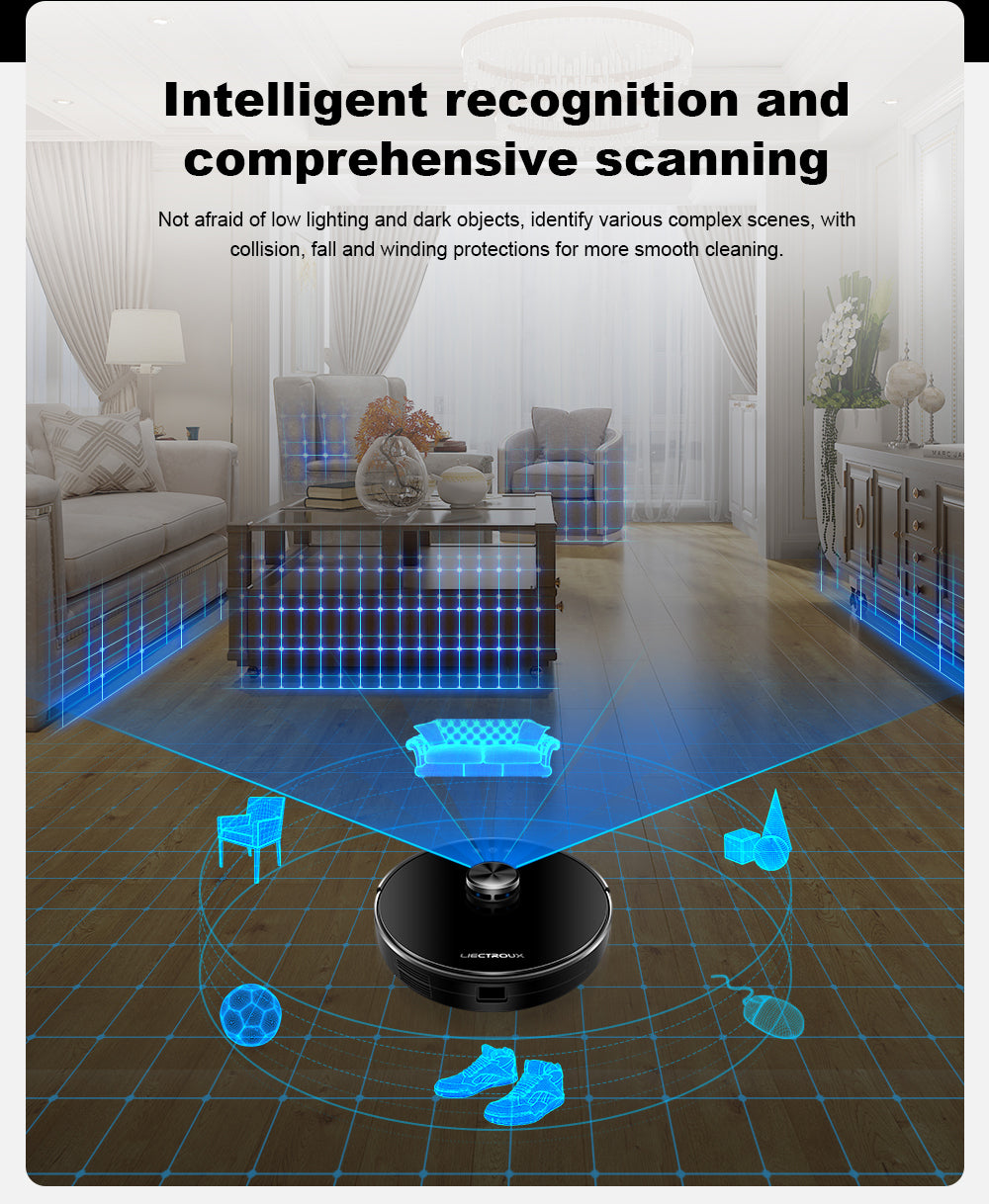 Liectroux XR500 Robot Vacuum Cleaner with LDS Laser Navigation